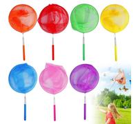 SPORWAY Red telescópica para niños, 7 unidades, con barra telescópica, red de pesca, para exteriores, para atrapar insectos, insectos, pesca, jardín, piscina