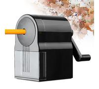 SPORWAY Sacapuntas: Sacapuntas manual, manivela máquina de punta con contenedor de 5 posiciones de espesor ajustable, sacapuntas de escritorio para los niños de los estudiantes (WD0173-JBD)