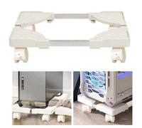 SPORWAY Soporte para CPU para PC, Tamaño Ajustable Soporte Soporte para CPU, Soporte para PC Móvil con Ruedas Giratorias con Bloqueo, Carro de CPU Debajo del Escritorio (Blanco)