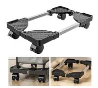 SPORWAY Soporte para CPU para PC, Tamaño Ajustable Soporte Soporte para CPU, Soporte para PC Móvil con Ruedas Giratorias con Bloqueo, Carro de CPU Debajo del Escritorio (Negro)