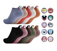 Sporzin Calcetines Mujer Tobilleros Divertidos 10 Pares - Deporte, Graciosos, Cortos, Sonrisa, Corazón, Cachorro, Animal, Algodón