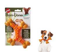 Spot Bam-Bones - X-Bone Dental, Fabricado con Fibra de bambú y un Centro de Goma de Masaje, masticable Duradero para Perros para masticadores Ligeros y Cachorros de dentición de Menos de 25 Libras, 6