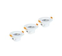 Spot LED empotrado., lote de 3, 5W, 350lm, colada.: blc chd, casquillo: blanco