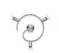 Philips Lámpara de techo Limbali 3 focos níquel metal espiral orientables sin bombilla 5030317E7