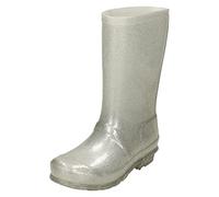 Spot On Botas de agua con purpurina para niñas, Silver, 17 EU
