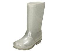 Spot On Botas de agua con purpurina para niñas, Silver, 28 EU