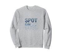 Spot On Cool: tipografía de Lunares de Moda para diseños Elegantes Sudadera, Unisex para Adultos, Gris Jaspeado, XL
