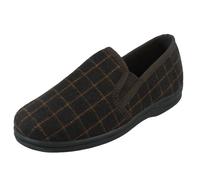 Spot On Hombre a Cuadros Superior Gusset Pantuflas - Jaydon