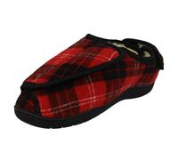 Mujer Spot On Corte Ancho Tartán Pantuflas