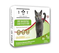 Spot on Natural Cats - 6 viales de 1 ml - Contra pulgas, garrapatas, mosquitos - Fácil de aplicar - Larga duración - Protección natural y vegetal para gatitos - Línea 101