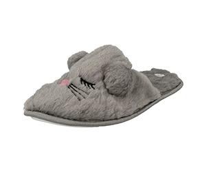 Spot On Pantuflas con detalles de ratón para mujer, gris, 40 EU
