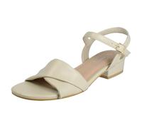 Spot On Sandalias casuales de tacón bajo con cierre de hebilla para mujer F12113, Ivory, 37 EU