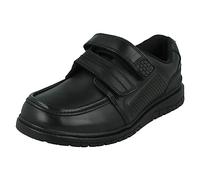 Spot On Zapatos escolares de cuero negro con doble correa para niños N1151, Black, 40 2/3 EU