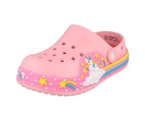 Spot On Zuecos para niñas con diseño de unicornio y luces H2R695, Pink, 24 EU