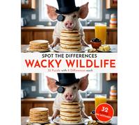 Spot the Difference Puzzle Book for Adults - Wacky Wildlife - Animal Edition - 32 Picture Puzzles - 8 Mistakes each