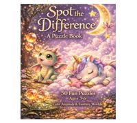 Spot the Difference Puzzle Book for Kids Ages 3-6: 50 Fun Puzzles with Cute Animals, Ocean Friends, and Magical Fantasy Worlds