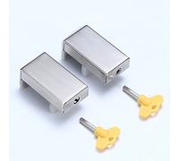 Spotact 2 Paquetes Cerradura Limitador Ventana Corrediza Llave Restricción Marco Puerta Corrediza Aleación Aluminio Ajustable Seguridad Antirrobo Seguridad Niños para Hogar Oficina Dormitorio Escuela