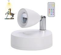 Spotlight recargable, iluminación interior para el arte, control remoto recargable acento focos, pequeños focos de luz de battery-Powered Art para plantas de iluminación y decoración, iluminación LED