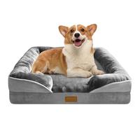 Spotted Play Cama ortopédica para perros con lados, sofá cama para perros medianos, cama de espuma de apoyo para mascotas con funda extraíble lavable, forro impermeable y parte inferior