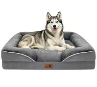 Spotted Play Cama ortopédica para perros con laterales, sofá cama para perros grandes, cama de espuma de apoyo para mascotas con funda extraíble lavable, forro impermeable y parte inferior