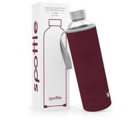 spottle Botella de Agua de Vidrio 1L | Borosilicato con Funda de Neopreno Protectora, Libre de BPA | Apta para Lavavajillas y Todas las Bebidas