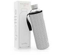 spottle Botella de Agua de Vidrio con Funda de Neopreno, Botella de Borosilicato - Apta para Lavavajillas, Adecuada para Todas las Bebidas, Libre de BPA, 1L