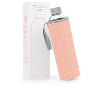 spottle Botella de vidrio con funda de neopreno | Borosilicato, libre de BPA | Apta para lavavajillas y todo tipo de bebidas, 1 L