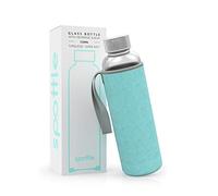 spottle botella de vidrio con tapa de neopreno de 500ml, 750ml o 1l con tapa protectora y tapón de rosca - botella de agua para deporte, niños y bebidas carbonatadas - apta para el lavavajillas