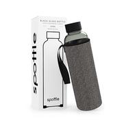 spottle botella de vidrio con tapa de neopreno de 500ml, 750ml o 1l con tapa protectora y tapón de rosca - botella de agua para deporte, niños y bebidas carbonatadas - apta para el lavavajillas