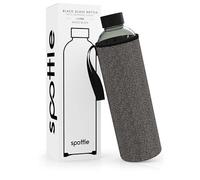 spottle botella de vidrio con tapa de neopreno de 500ml, 750ml o 1l con tapa protectora y tapón de rosca - botella de agua para deporte, niños y bebidas carbonatadas - apta para el lavavajillas