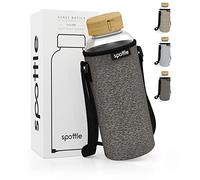 spottle botella para té de vidrio borosilicato doble pared con filtro acero inoxidable hermética portátil ecológica reutilizable 1.5 L