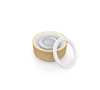 spottle® Tapa de acero inoxidable o bambú - Tapa de repuesto para botellas de cristal - Tapa de metal para botellas de vidrio - Tapa de madera para botellas de agua