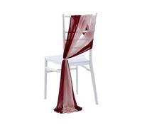 SPPEOUKJ 10/50PCS Chiffon Chair Sashes Wedding Chair Decoration For Wedding Aisle Decorations Party Banquet Event Baby Shower 17x250cm(Pink and Burgundy,10 pcs)