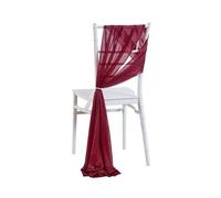 SPPEOUKJ 10/50PCS Chiffon Chair Sashes Wedding Chair Decoration For Wedding Aisle Decorations Party Banquet Event Baby Shower 17x250cm(Burgundy,10 pcs)