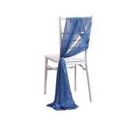 SPPEOUKJ 10/50PCS Chiffon Chair Sashes Wedding Chair Decoration For Wedding Aisle Decorations Party Banquet Event Baby Shower 17x250cm(Dusty Gray,10 pcs)