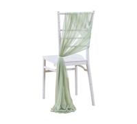 SPPEOUKJ 10/50PCS Like Chiffon Chair Sashes Wedding Chair Decoration 17x250cm Wedding Aisle Decorations Party Banquet Event Baby Shower(Green,10 pcs)