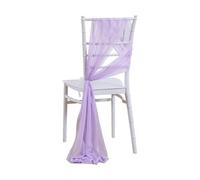 SPPEOUKJ 10/50PCS Like Chiffon Chair Sashes Wedding Chair Decoration 17x250cm Wedding Aisle Decorations Party Banquet Event Baby Shower(Purple,10 pcs)