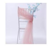 SPPEOUKJ 6 Pcs ×2 Meter Chair Sashes Tulle Roll Decor White Organza Gauze Sheer Yarn Fabric For Birthday Party Wedding Events Decorations(Dark Shrimp Pink)