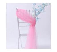 SPPEOUKJ 6 Pcs ×2 Meter Chair Sashes Tulle Roll Decor White Organza Gauze Sheer Yarn Fabric For Birthday Party Wedding Events Decorations(Pink 2)
