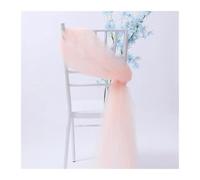 SPPEOUKJ 6 Pcs ×2 Meter Chair Sashes Tulle Roll Decor White Organza Gauze Sheer Yarn Fabric For Birthday Party Wedding Events Decorations(Pink3)