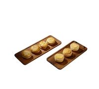 SPPEOUKJ Bandeja rectangular de madera natural for servir, ideal for dulces, galletas, fruta y decoración del hogar.(L)
