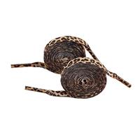 SPPEOUKJ Cordones Cordones de lona planos unisex creativos 4 colores, coloridos y a la moda, for zapatillas deportivas Para Deporte(Black brown,140cm)