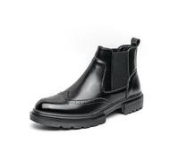 SPPEOUKJ Elegantes botines de cuero for hombre, botas clásicas for caminar, for el tiempo libre, for negocios, for exteriores, botas Chelsea, calzado for hombre(Black,38(EU-38))