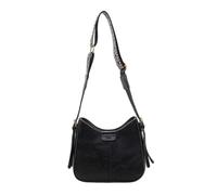 SPPEOUKJ Retro Wide-Strap Women's Shoulder Bag Luxurious Versatile Crossbody Bag PU Fabric Shoulder Bag(Black)
