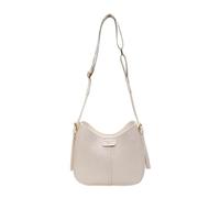 SPPEOUKJ Retro Wide-Strap Women's Shoulder Bag Luxurious Versatile Crossbody Bag PU Fabric Shoulder Bag(White)