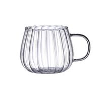 SPPEOUKJ Transparent Glass Cup Creative Coffee Tea Drinks Dessert Breakfast Milk Cup Glass Mugs Handle Drinkware Couple Gifts(Transparent)