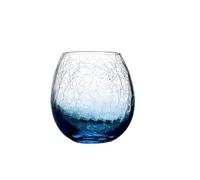 SPPEOUKJ Vintage Crystal Glass Cup, Egg-shaped, Ice Crack, Whiskey Glass, Nordic Juice Bar Drink, Wine Drink, Cold Water Cups, Personalit(Ice blue)