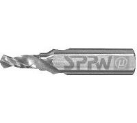 SPPW Broca de centrado de escalones HSS-E05, forma DR-FL M12-10,2 x 13 x 20