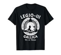SPQR 3ª Legión Legio 3 Legionario Romano Camiseta gráfica económica, Hombre, Negro, L