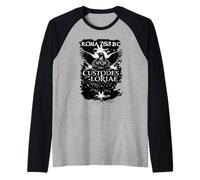 SPQR Custodes Gloriae Águila Romana Roma Diseño Camiseta Manga Raglan